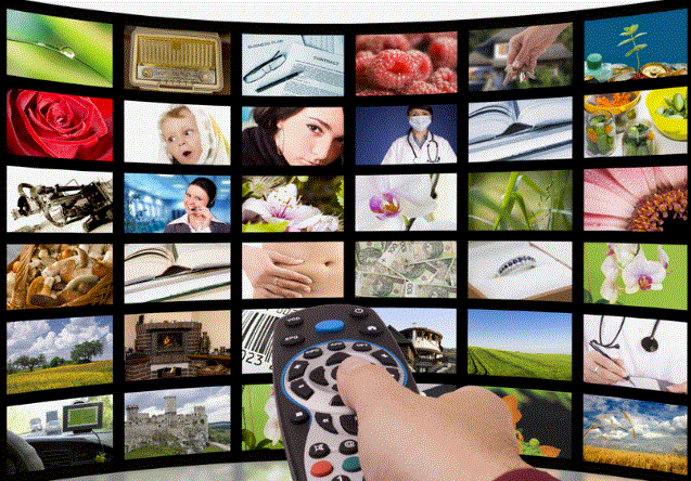 US household enjoying on-demand content through internet TV services.